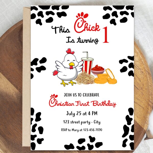 Chicken Birthday Invitation